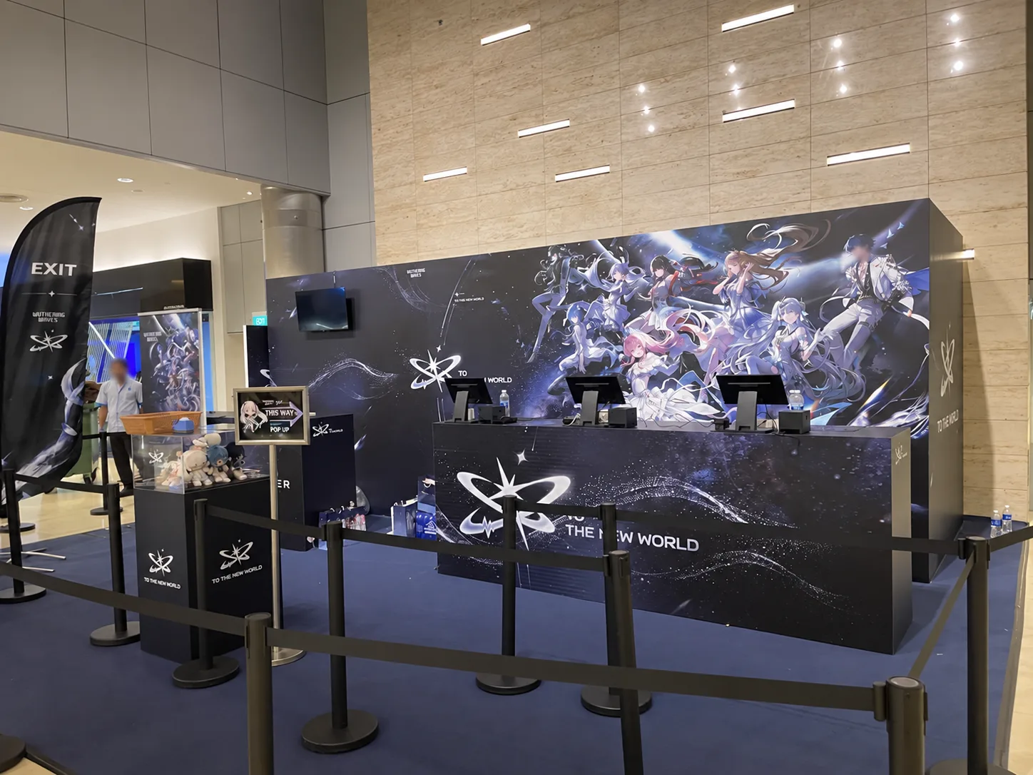 Rewardly event checkout setup at a Singapore merchandise pop-up