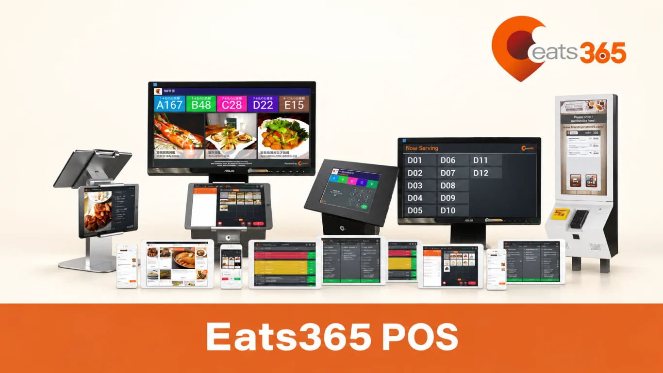 Eats365 product ecosystem illustration based on the existing article’s product imagery.